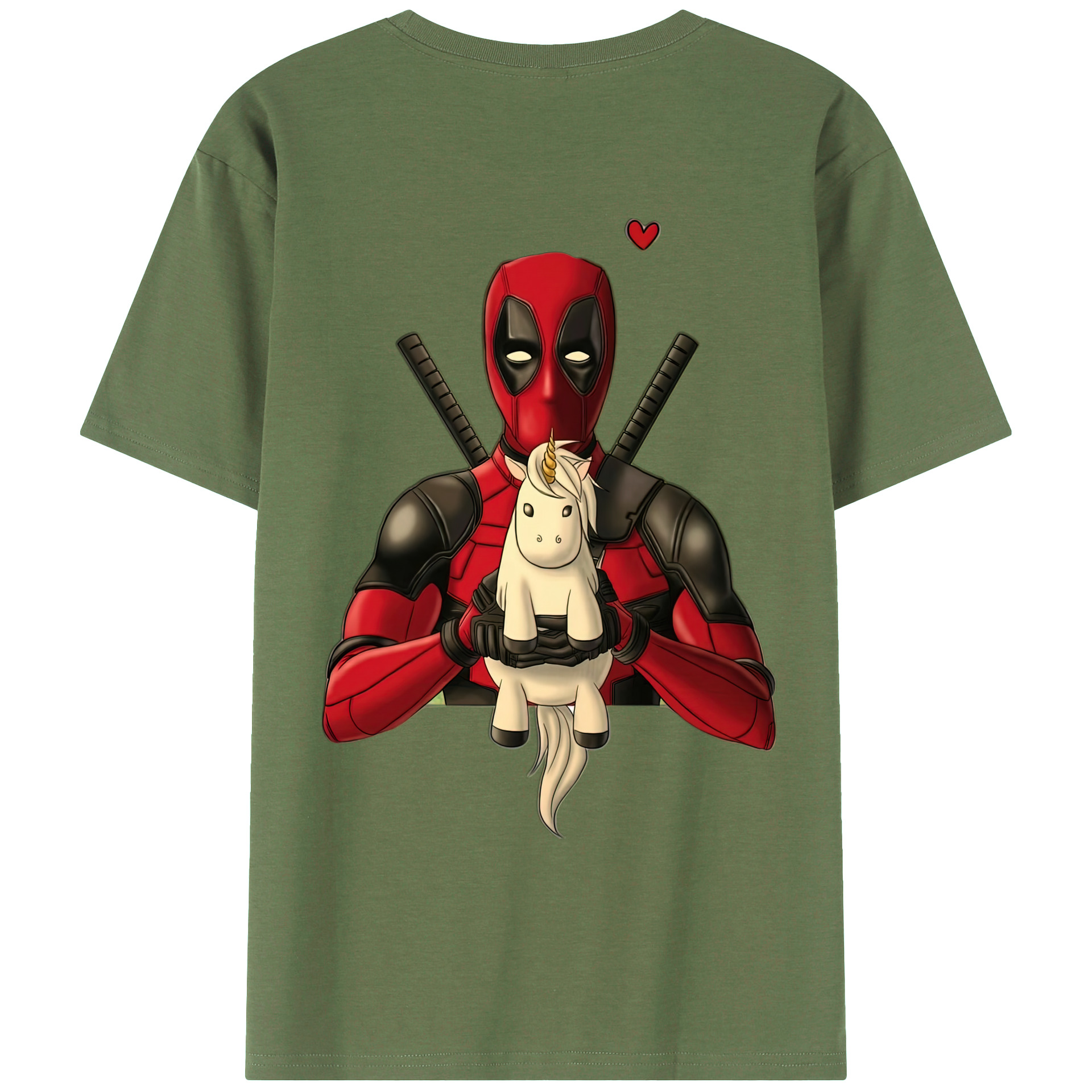 （画像用） Deadpool デッドプール 綿100％ メンズ半袖Tシャツ（バックプリント） 通気性